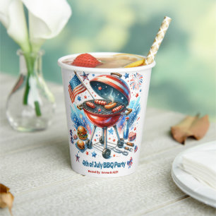 Funny 4th Of July BBQ Party Paper Cups