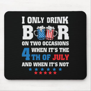 Funny 4th Of July-beer Loving Dad Drinking Gift Me Mouse Mat