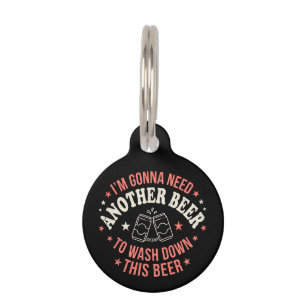Funny 4th of July Beer Shirt Retro Another Beer Pet Tag