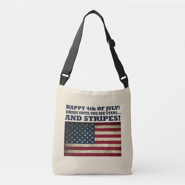 Funny 4th of july crossbody bag (Front)