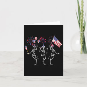 Funny 4th Of July Dancing Skeletons July Fourth Fi Card