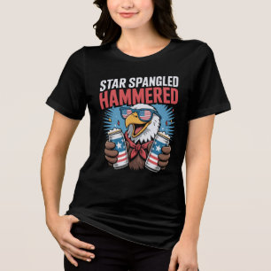 Funny 4th of July Design for Women's Tri-Blend Shirt