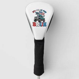 Funny 4th of July Dinosaur Monster Truck Shirt_1 Golf Head Cover