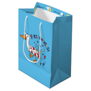 Funny 4th of July Duck Cute Kids Medium Gift Bag