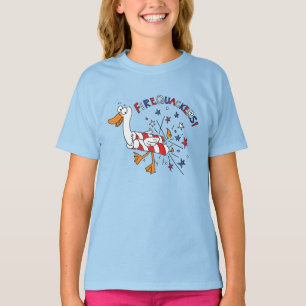 Funny 4th of July Duck Cute Kids T-Shirt