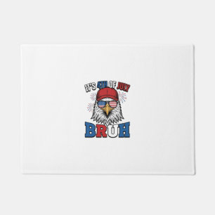 Funny 4th of July Eagle Bruh Patriotic Shirt Desig Doormat