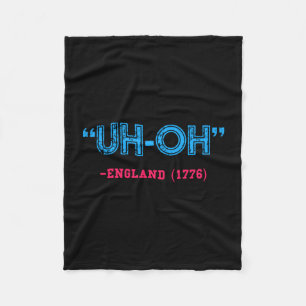 Funny 4th of july fleece blanket