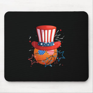 Funny 4Th Of July For Basketball Lovers Mouse Mat