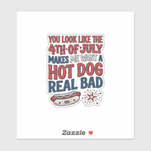 Funny 4th of July Hot Dog Patriotic Shirt Design_1