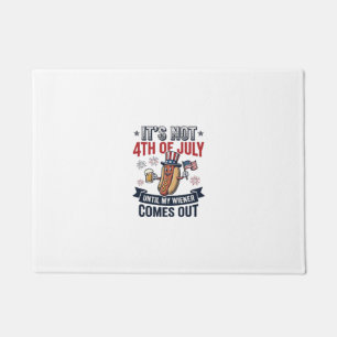 Funny 4th Of July Hot Dog Vintage Patriotic Shirt_ Doormat