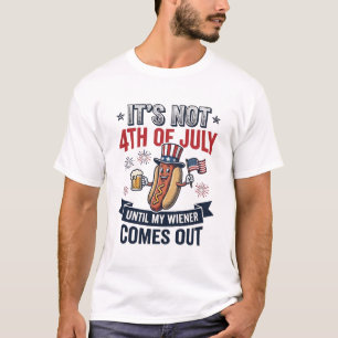 Funny 4th Of July Hot Dog Vintage Patriotic Shirt_ T-Shirt