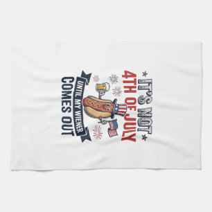 Funny 4th Of July Hot Dog Vintage Patriotic Shirt_ Tea Towel
