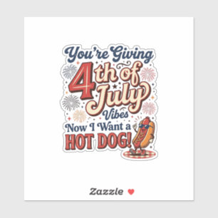Funny 4th of July Hot Dog Vintage Shirt Design_1