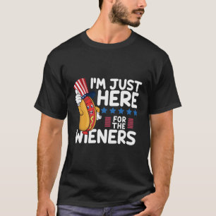Funny 4Th Of July I'M Just Here For The Wieners Co T-Shirt