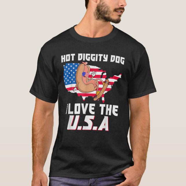 Funny 4Th Of July Memorial Day Standard For Hot Do T-Shirt (Front)
