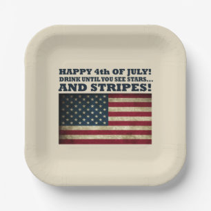 Funny 4th of july paper plate