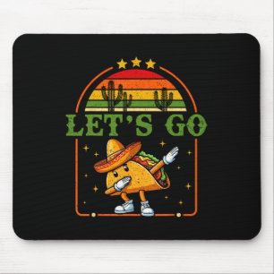 Funny 4th Of July Patriotic Dabbing Taco Meme Let' Mouse Mat