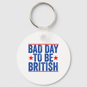 Funny 4th Of July Shirt Byd Day To Be British 2 Key Ring