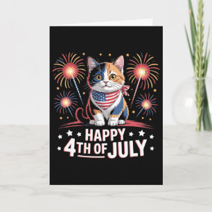 Funny 4th Of July Shirts Cat Happy Fourth Of July Card