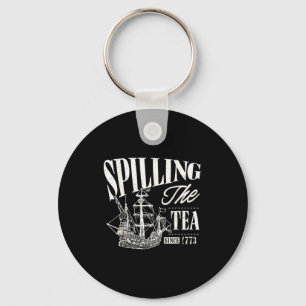 Funny 4th Of July Slling The Tea Since 1773 Key Ring