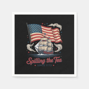 Funny 4Th Of July Spilling The Tea Since 1773 USA Napkin