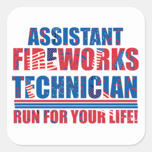 Funny 4th of july square sticker
