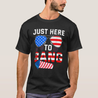 Funny 4th Of July USA Sunglasses Fireworks Bang Pa T-Shirt
