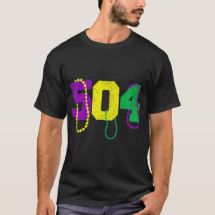 Funny 504 New Orleans Mardi Gras Apparel Vintage M T-Shirt
