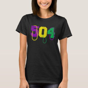 Funny 504 New Orleans Mardi Gras Apparel, Vintage T-Shirt