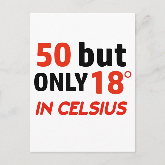 funny 50 birthday design postcard (Front)