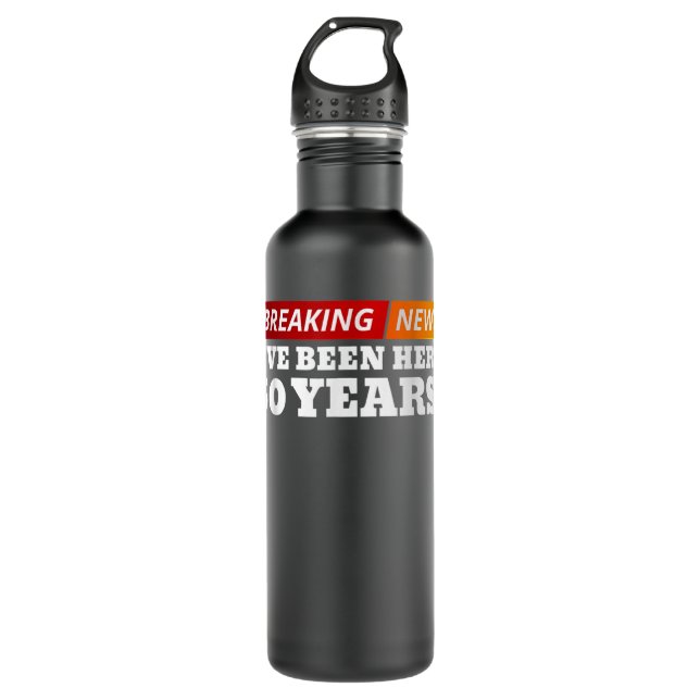 Funny 50 Year Work Anniversary 50th Employee Appre 710 Ml Water Bottle (Front)