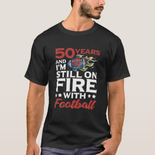 Funny 50 Years American Football Birthday T-Shirt