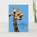 Funny 50th Birthday Card<br><div class="desc">Funny giraffe 50th birthday card that is customisable with your personalised message. You can change the age by clicking on the 50/50th on the front and inside and edit the text.</div>