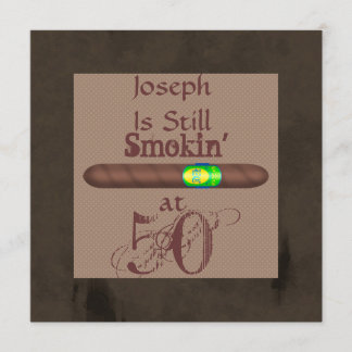 FUNNY 50th Birthday Cigar Invitations