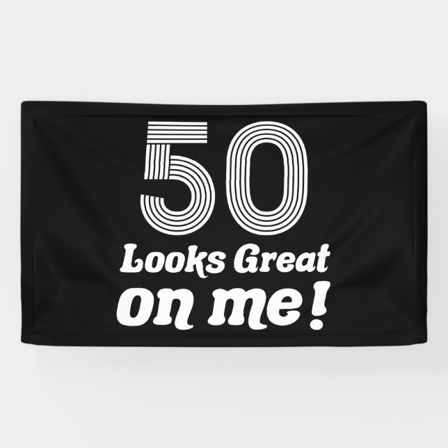 Funny 50th Birthday For Her Banner (Horizontal)