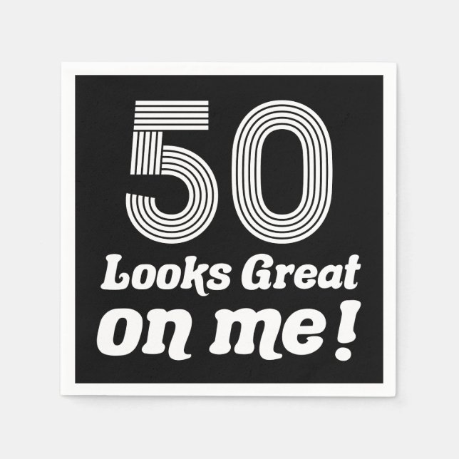 Funny 50th Birthday For Her Napkin (Front)