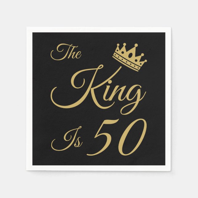 Funny 50th Birthday For Men Napkin (Front)