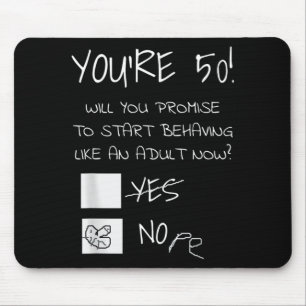 Funny 50th Birthday Gag Gift Idea 50 Years Old Mouse Mat