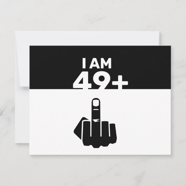 Funny 50th Birthday Gift, 49 Plus one Holiday Card (Front)