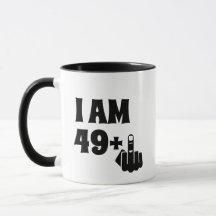 Funny 50th Birthday Gift, 49 Plus one Mug