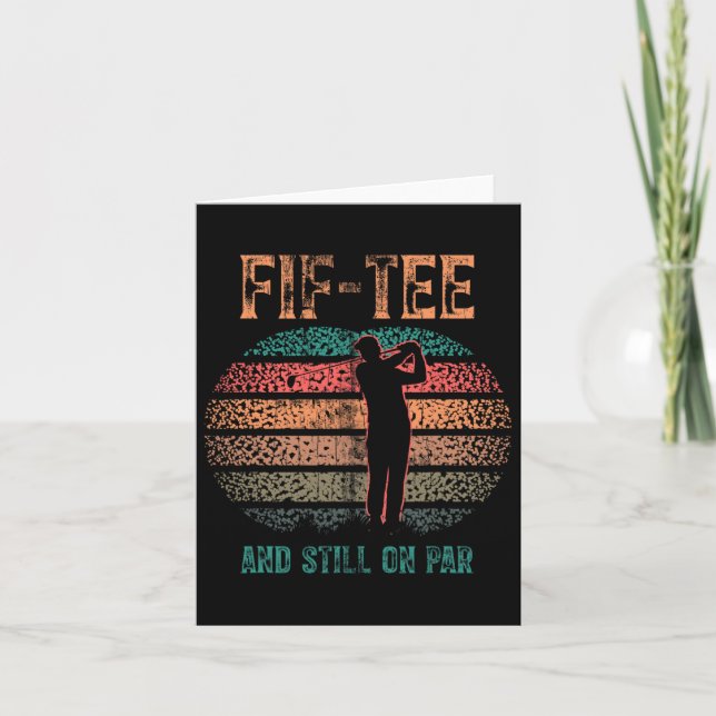 Funny 50th Birthday Golf Pun Golfing 50 Year Old G Card (Front)