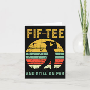 Funny 50th Birthday Golf Pun Golfing 50 Year Old G Card