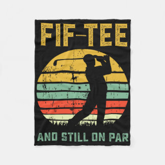 Funny 50th Birthday Golf Pun Golfing 50 Year Old G Fleece Blanket