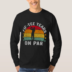 Funny 50th Birthday Golf Pun Retro Sunset 50 Year T-Shirt