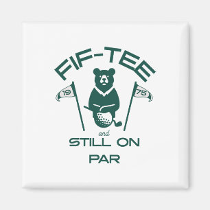 Funny 50th Birthday Golfer Vintage 1975 Golf Lover Magnet