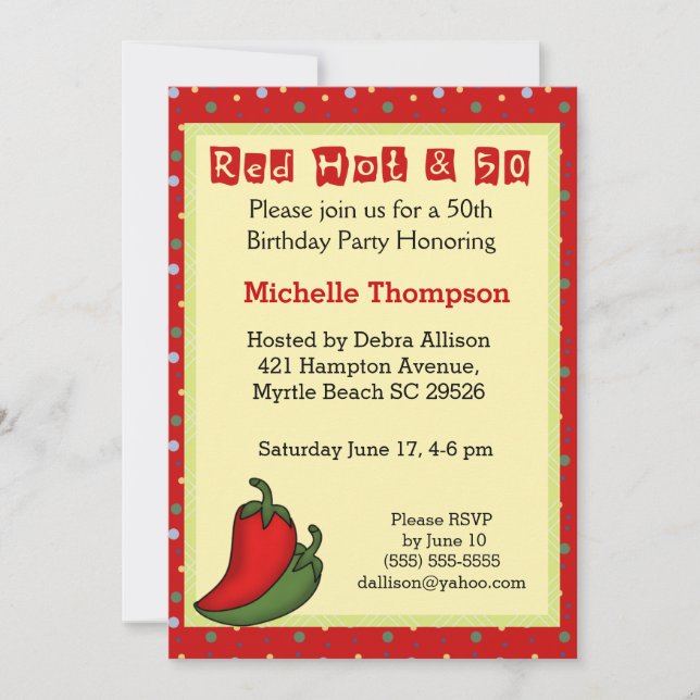 Funny 50th  Birthday Invitations (Front)