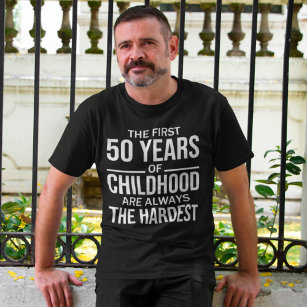 Funny 50th Birthday Joke Gift 50 Years Childhood T-Shirt