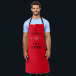 Funny 50th Birthday Official Geezer BBQ Apron<br><div class="desc">Funny 50th Birthday Official Geezer BBQ makes a perfect funny gag gift for an old guy with a good sense of humour about aging or getting older, whether he's your husband, dad, boyfriend or anyone else who is racking up another important birthday. Don't just stand there! Get something for your...</div>