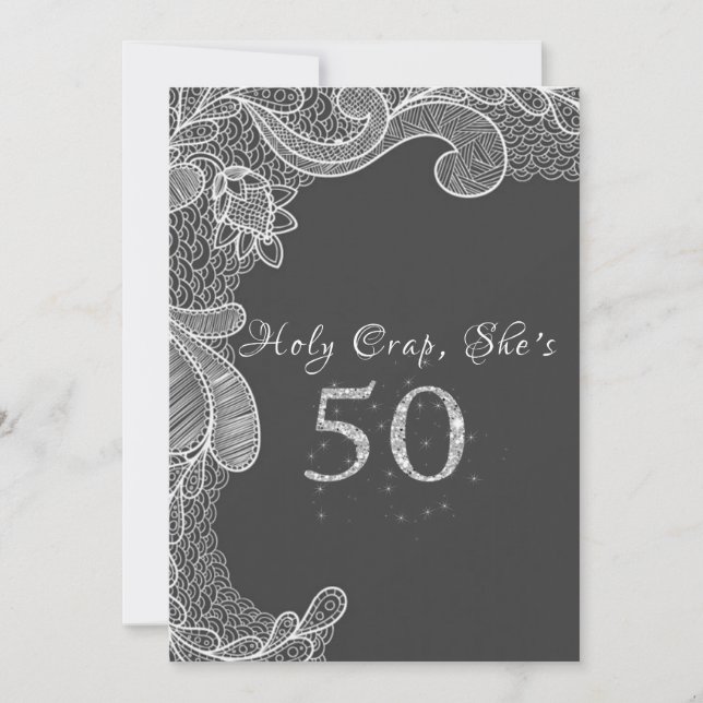 Funny, 50th Birthday Party Invitation (Front)