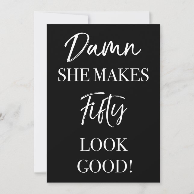 Funny 50th Birthday Party Invitation (Front)